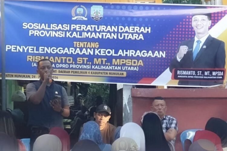 Sosper di Nunukan, Rismanto Ajak Masyarakat Kawal Implementasi Perda Keolahragaan dan Pendidikan