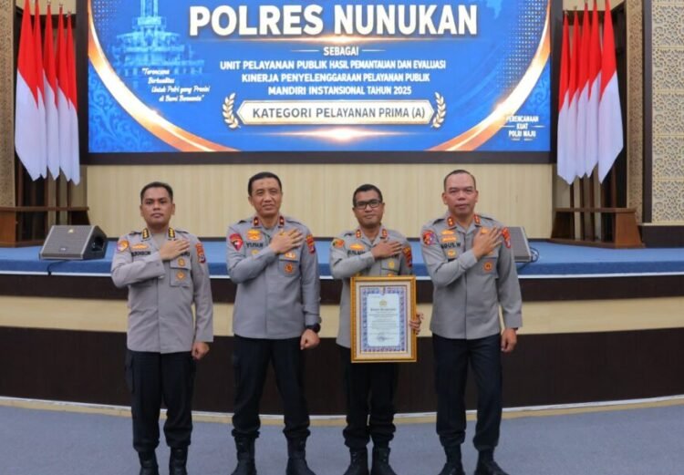 Predikat Pelayanan Prima Diraih, Kapolres Nunukan: Terima Kasih untuk Kerja Keras Anggota