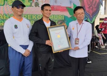 11.020 Orang Ikuti Senam Lukiwol, Nunukan Pecahkan Rekor MURI