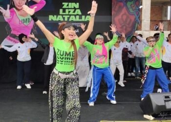 Usai Senam Lukiwol, Liza Natalia Ajak Masyarakat Nunukan Zumba Ceria